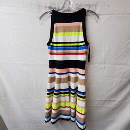 Milly Multi Striped Sleeveless Flare Dress Size P alternative image