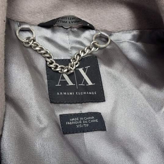 Armani Exchange Double Breasted Wool Blend Jacket Grey Size XS image number 3