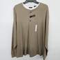 2 In 1 Tan Long Sleeve Shirt With Built In White Tee image number 1