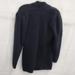 Vintage 80s IB Diffusion Black Silk Blend Sweater Jacket Women's Size M alternative image
