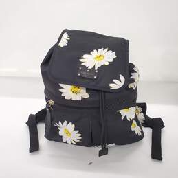 Kate Spade Daisy Flower Black Nylon Backpack