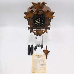 Vintage Cuckoo Clock MFG Co. Black Forest Style Cuckoo Clock Bird Design Germany