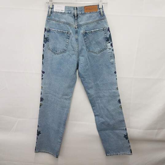 Pacsun Embroidered High Rise Straight Jeans Size 25 image number 2