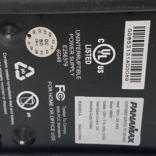Panamax MB850 Battery Backup Surge Protector image number 5