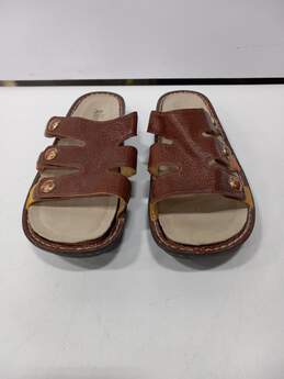 Alegria Women's VEN-802 Venice Masonry Choco Leather Sandals Size 41