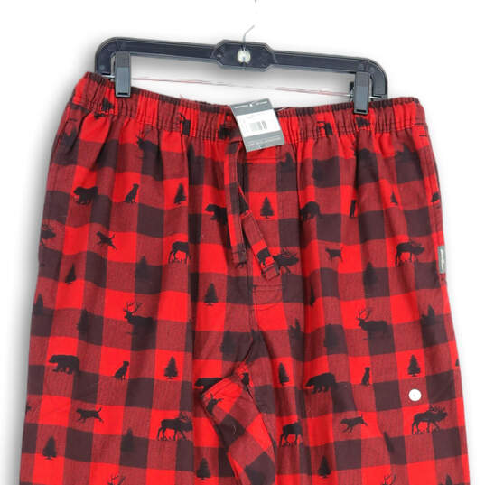 NWT Mens Red Elastic Waist Flat Front Slash Pocket Ankle Pants Size Large image number 3