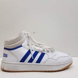 adidas Hoops 3.3 Mid White Royal Blue Men's Size 11.5