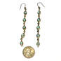 Designer Lucky Brand Two-Tone Blue Stone Long Fashionable Dangle Earrings image number 3