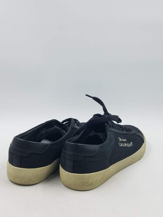 Authentic Saint Laurent Black Low Sneaker M 8 image number 4