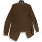 Womens Brown Long Sleeve Open Front Cardigan Sweater Size Small image number 2