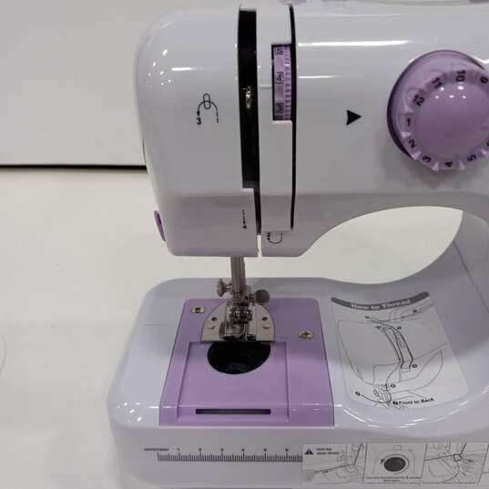 Portable Purple & White Sewing Machine image number 2