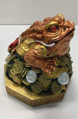 Oriental Feng Shui Three- Legged Toad9 Riches and Success Folk Art Statue
