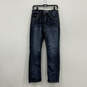 Women Blue Denim Medium Wash 5-Pocket Design Straight Leg Jeans Size 32 R image number 1