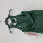 NWT Womens Green Lace Halter Neck Back Tie Bridesmaid Maxi Dress Size 16 image number 3