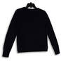 Womens Navy Blue Pink Knitted Long Sleeve Crew Neck Pullover Sweater Sz S image number 2