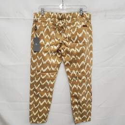 NWT 7 For All mankind WM's Toffee Ikat Cropped Skinny Jeans Size 31 x 23 alternative image