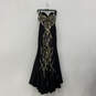 NWT Womens Black Gold Sequin Strapless Trumpet Flare Maxi Dress Size 5 image number 2