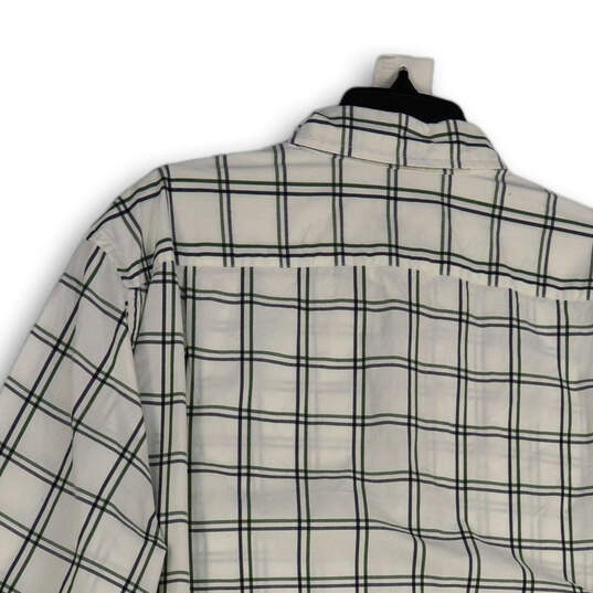 NWT Mens White Check Long Sleeve Pockets Collared Button-Up Shirt Size XL image number 4