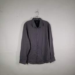NWT Mens Stretch Collared Long Sleeve Button-Up Shirt Size XL