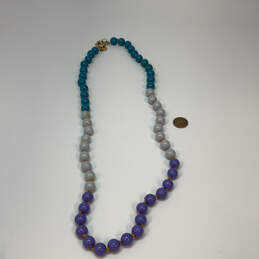 Designer J. Crew Gold-Tone Multicolor Pearl Stone Beaded Necklace w/ Bag alternative image