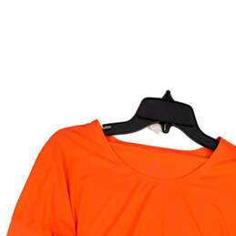 NWT Womens Orange Round Neck Long Sleeve Activewear T-Shirt Size Small alternative image