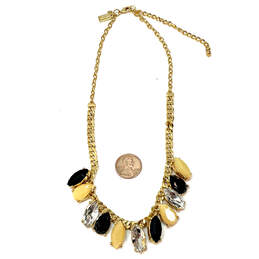 Designer Kate spade Gold-Tone Curb Chain Multi Stone Statement Necklace alternative image