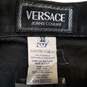 Womens Black Cotton Front Pockets High Rise Tapered Leg Jeans Size 32/46 image number 3