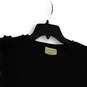 Womens Black Polka Dot Crew Neck Long Sleeve Pullover Blouse Top Size S image number 2