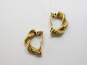 14k Yellow Gold Twisted Rope Clip On Earrings 8.5g image number 2