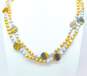 Amber, Tiger's Eye & Pearl Artisan Jewelry 205.5g image number 2