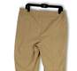 Womens Tan Flat Front Straight Leg Elastic Waist Pull-On Ankle Pants Sz 2.5 image number 4