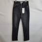 Zara washed black slim denim jeans women's 2 nwt image number 1