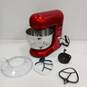 Cheftronic Electric Red Kitchen Mixer With Accessories image number 1
