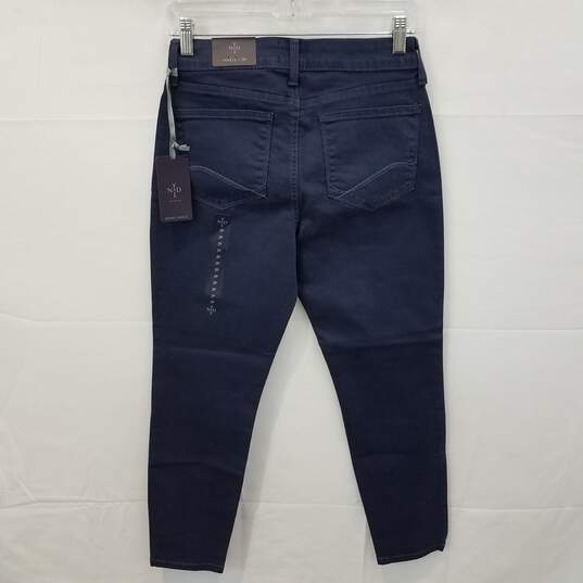 NYDJ Los Angeles Clarissa Skinny Ankle Navy Jeans Women's Petite Size 2P NWT image number 2