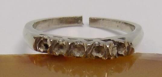 14k White Gold Ring Setting For Repair 1.6g image number 1
