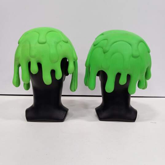 Pair of RARE NFL Game Day Nickelodeon Slimehead Foam Toy Hats image number 3