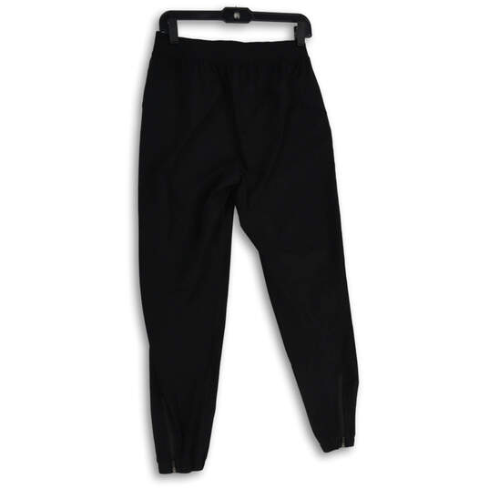 Womens Black Pleated Front Elastic Waist Ankle Zip Jogger Pants Size 6 image number 2