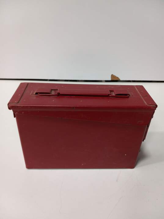 Red Metal Ammo Box image number 1