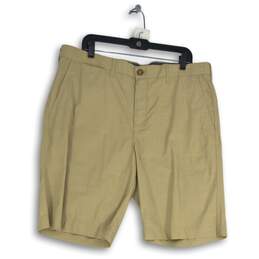 NWT Tommy Hilfiger Mens Tan Khaki Slash Pocket Flat Front Chino Shorts Size 38