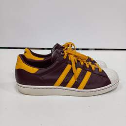 Vintage Adidas Burgundy And Yellow Medium Fit Arizona State University ASU Sneakers Size 10.5