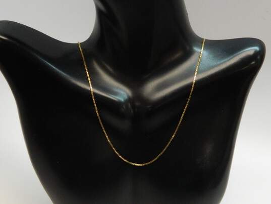 14k Yellow Gold Box Chain Necklace 2.5g image number 1