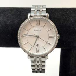Designer Fossil ES3545 Silver-Tone Stainless Steel Analog Quartz Wristwatch
