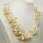 Romantic 14K Yellow Gold Clasp Pearl Necklace 130.7g image number 2