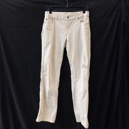 J Crew Women's Cream Corduroy Bootcut Pants Size 4R