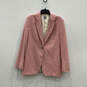 Womens Pink Long Sleeve Notch Lapel Single Breasted One-Button Blazer Sz 12 image number 1