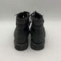 Mens Stealth 91642 Black Leather Lace-Up Ankle Motorcycle Boots Size 9.5 W image number 2