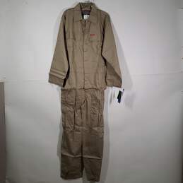 NWT Mens Flame Resistant Cotton Long Sleeve One-Piece Overalls Size Medium