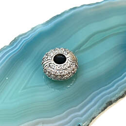 Designer Pandora Sterling Silver Cubic Zirconia Stone Clip Beaded Charm