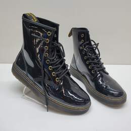 Doc Martens Unisex Sz M8/L9 Zavala Combat Boots Black Leather AW004