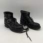 Harley-Davidson Womens Black Leather Round Toe Lace-Up Biker Boots Size 9.5 image number 3
